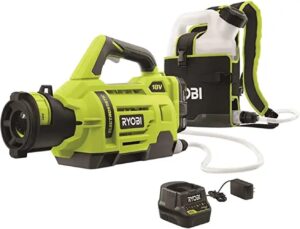 ryobi one+ 18-volt lithium-ion cordless electrostatic sprayer with 2 2.0 ah battery and charger included