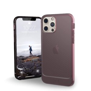 [u] by uag designed for iphone 12 case/iphone 12 pro case [6.1-inch screen] lucent slim fit lightweight stylish transparent impact resistant protective phone cover, dusty rose