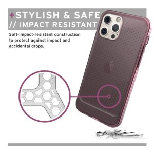 [U] by UAG Designed for iPhone 12 Case/iPhone 12 Pro Case [6.1-inch screen] Lucent Slim Fit Lightweight Stylish Transparent Impact Resistant Protective Phone Cover, Dusty Rose