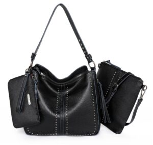 montana west shoulder bag for women hobo bags crossbody black purse women's shoulder leather handbags mwc-1001s-3bk