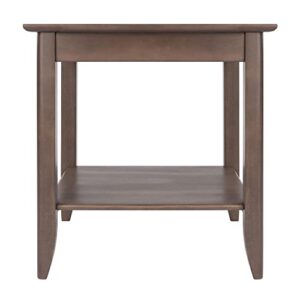 Winsome Wood Santino End Table, 22.64, Oyster Gray