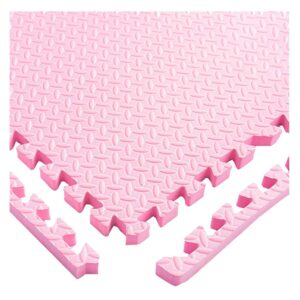 algfree kids bedroom interlocking reversible soft foam play mats for gym, play area, exercise, child playmat crawling mat (color : pink, size : 30x30x1cm-16pcs)