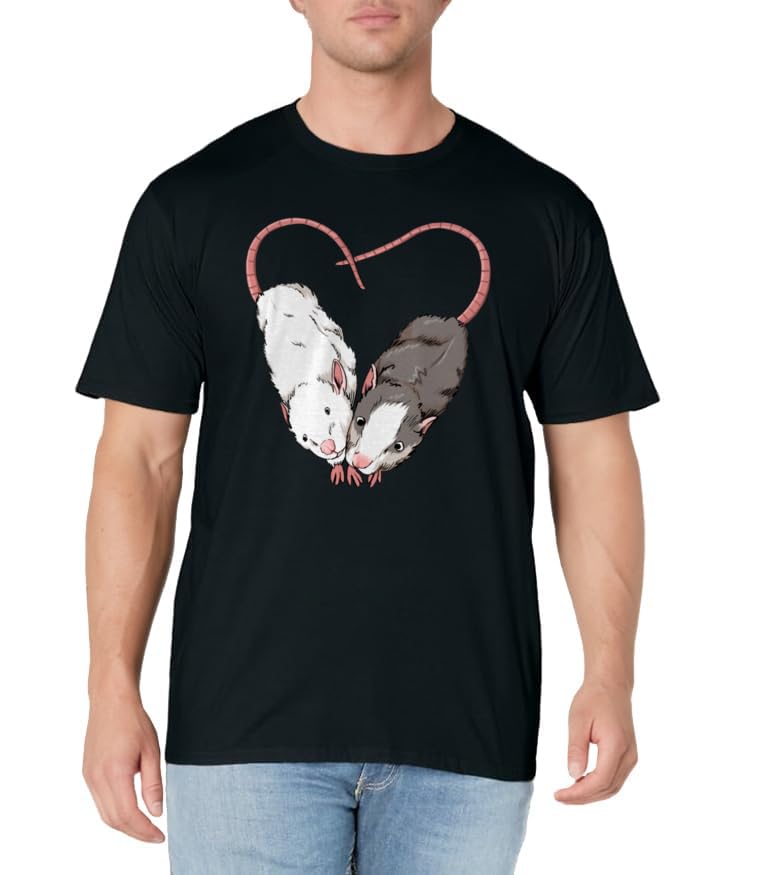 Funny Cute Small Rodent Pet Happy Heart Love Rat Lovers T-Shirt