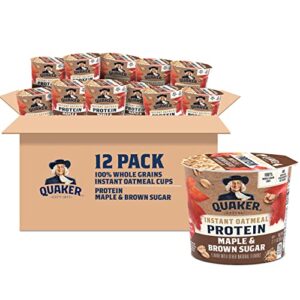 quaker instant oatmeal express cups protein maple brown sugar