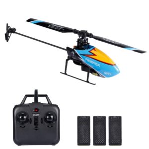 GoolRC C129 RC Helicopter for Adults and Kids, 4 Channel 2.4Ghz Remote Control Helicopter with 6-Axis Gyro, Aileronless RC Aircraft with Altitude Hold and 3 Batteries (Blue)