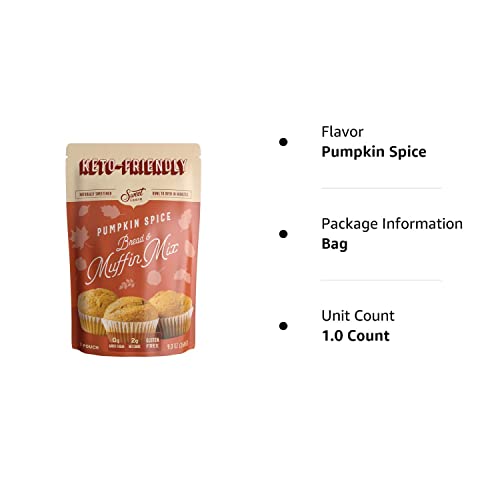 SWEET LOGIC Keto Baking Mix | Delicious Keto Baked Goods With Just 1-2G Net Carbs Per Serving | Gluten Free, Naturally Sweetened Low Carb, Diabetic Friendly | (Pumpkin Spice)