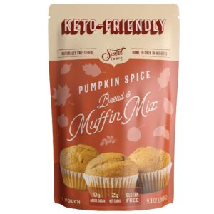 sweet logic keto baking mix | delicious keto baked goods with just 1-2g net carbs per serving | gluten free, naturally sweetened low carb, diabetic friendly | (pumpkin spice)