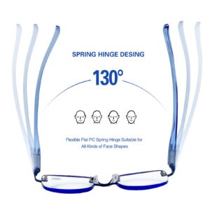 FEIVSN 3-Pack Rimless Reading Glasses For Women, Lightweight Spring Hinge Readers, Classic Elegant Artistic Eyeglasses UV 400 (Mix 2.0 Etc)