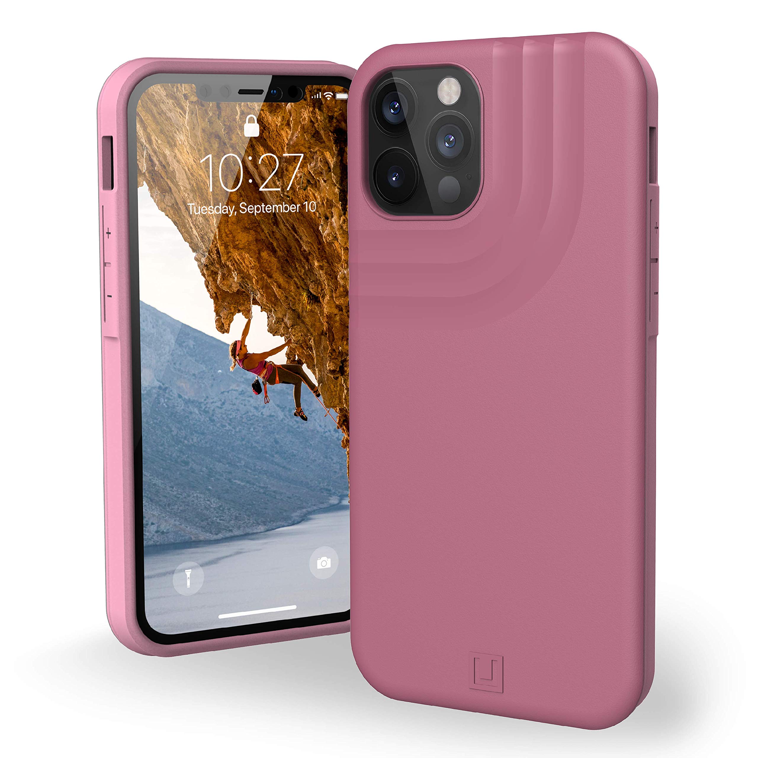 URBAN ARMOR GEAR [U] by UAG Designed for iPhone 12 Case/iPhone 12 Pro Case [6.1-inch screen] Anchor Shock Absorbing Slim Fit Sleek Stylish Protective Phone Cover, Matte Dusty Rose