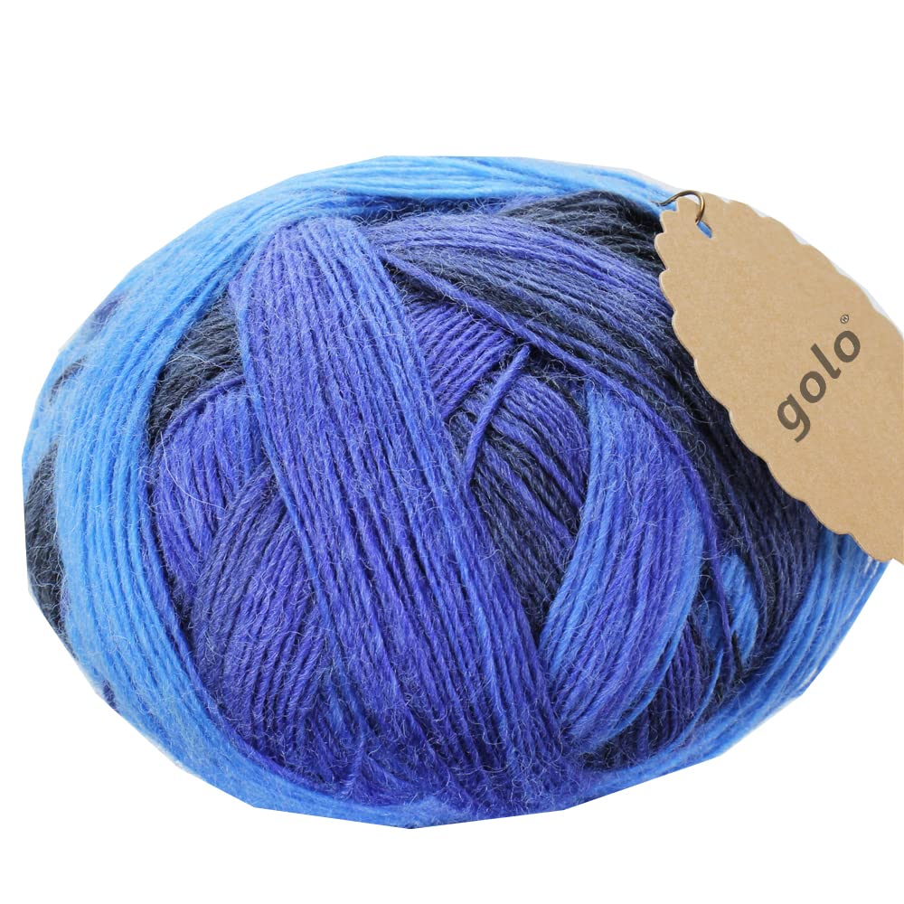 Wool Yarn for Crocheting 3.5oz Cashmere Multicolor Yarn Fancy Yarn MQ5-014