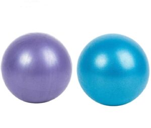 cardalltry mini exercise ball 9inch samll bender ball for stability barre pilates yoga core training and physical therapy exercise equipment for back inner thigh and balanced body (2 pack)