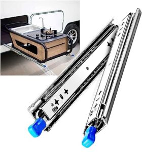 reguda heavy duty locking drawer slides full extension runners with lock 12 14 16 18 20 22 24 26 28 30 32 34 36 38 40 inch side mount ball bearing rails track glides 250 lbs (with lock, 20 inch)