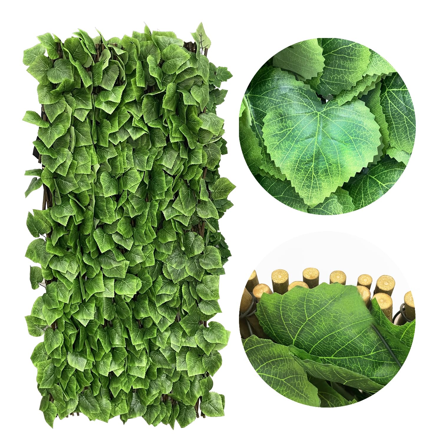 Expandable Fence Privacy Screen for Balcony Patio Outdoor,Decorative Faux Ivy Fencing Panel,Artificial Hedges (Single Sided Leaves)…2