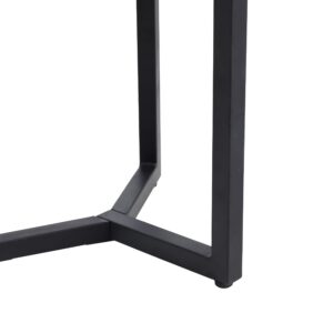 Christopher Knight Home END Table, Black Metal + Teak