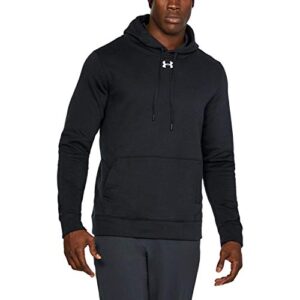 under armour men's ua hustle fleece hoodie lg black