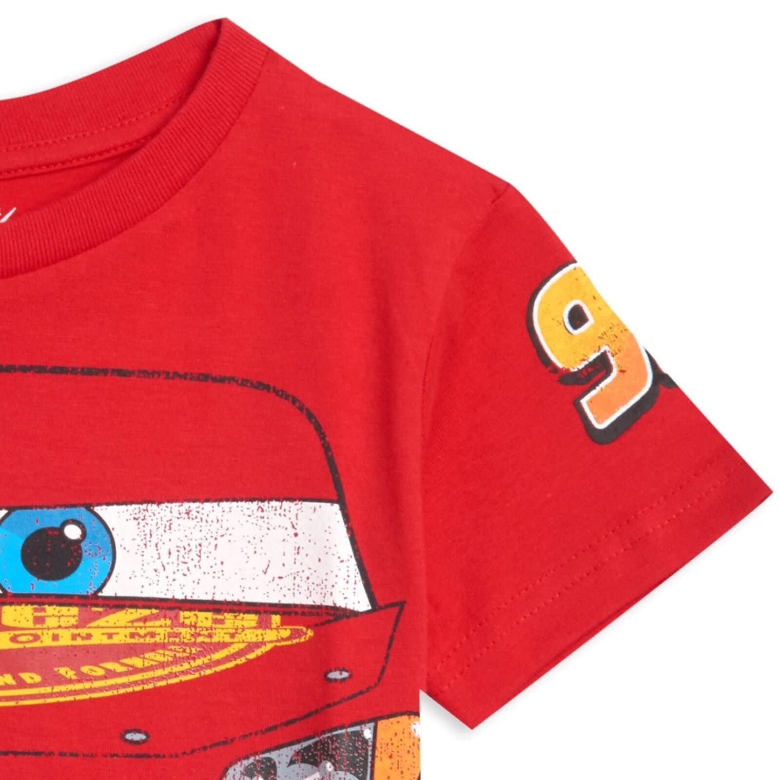 Disney Pixar Cars Lightning McQueen Tow Mator Toddler Boys 3 Pack T-Shirts 4T