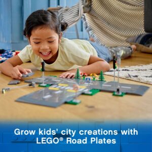 LEGO City Road Plates 60304 - Building Toy Set, Featuring Traffic Lights, Trees, Glow in The Dark Bricks, Combine City Series Sets, Great Gift for Kids, Boys, and Girls Ages 5+