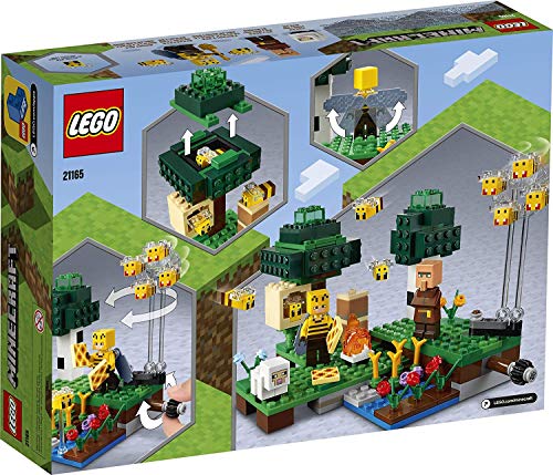 LEGO Minecraft The Bee Farm 21165 Minecraft Building Action Toy with a Beekeeper, Plus Cool Bee and Sheep Figures, New 2021 (238 Pieces),Multicolor