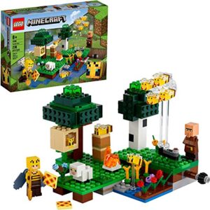 LEGO Minecraft The Bee Farm 21165 Minecraft Building Action Toy with a Beekeeper, Plus Cool Bee and Sheep Figures, New 2021 (238 Pieces),Multicolor