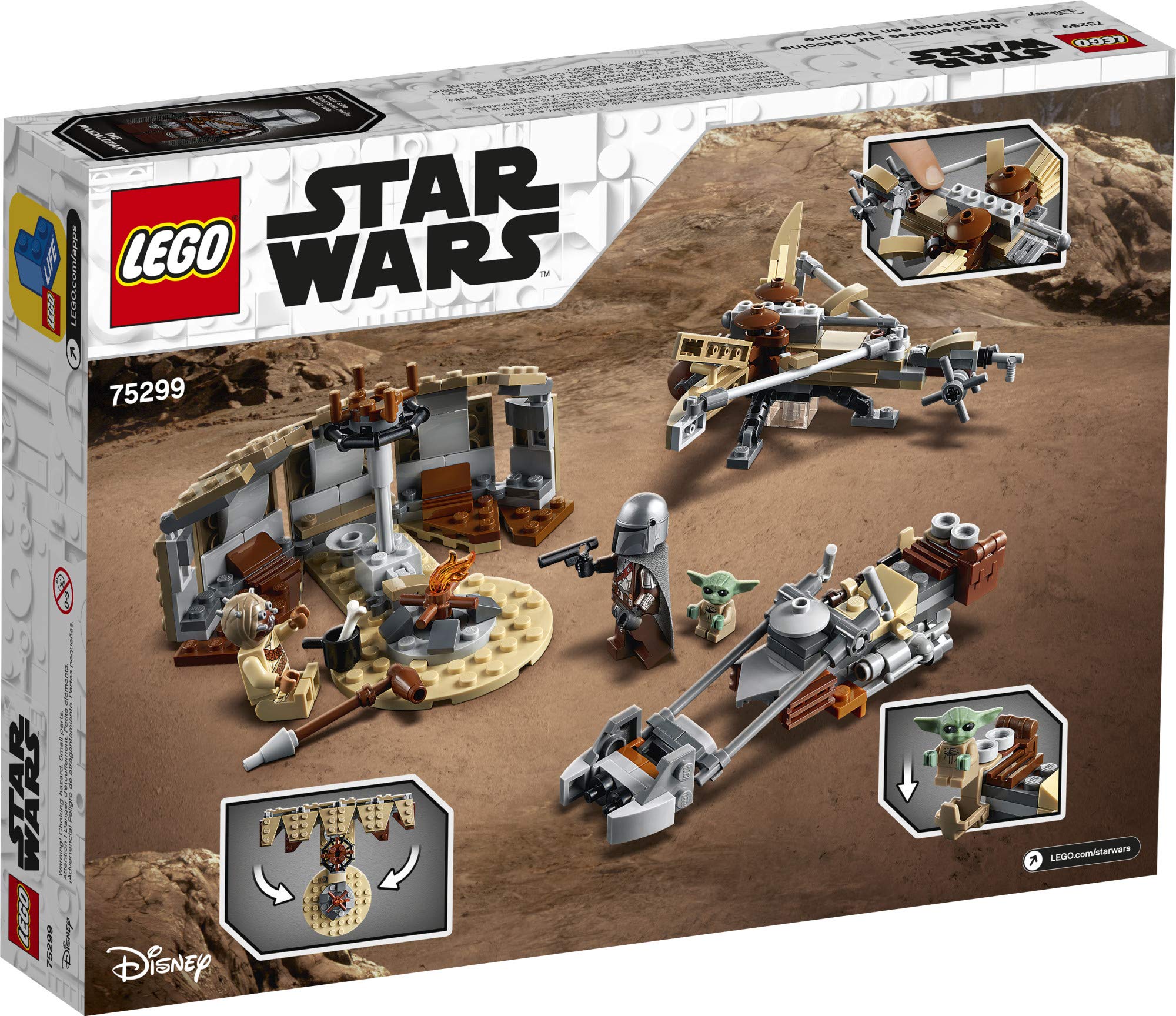 LEGO Star Wars: The Mandalorian Trouble on Tatooine 75299 Awesome Toy Building Kit for Kids Featuring The Child, New 2021 (277 Pieces)