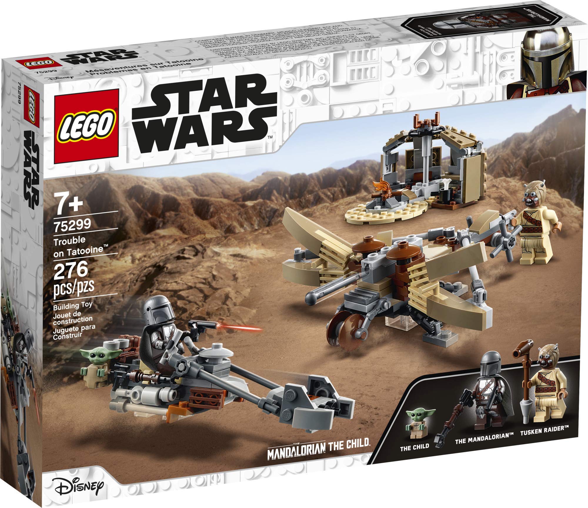 LEGO Star Wars: The Mandalorian Trouble on Tatooine 75299 Awesome Toy Building Kit for Kids Featuring The Child, New 2021 (277 Pieces)