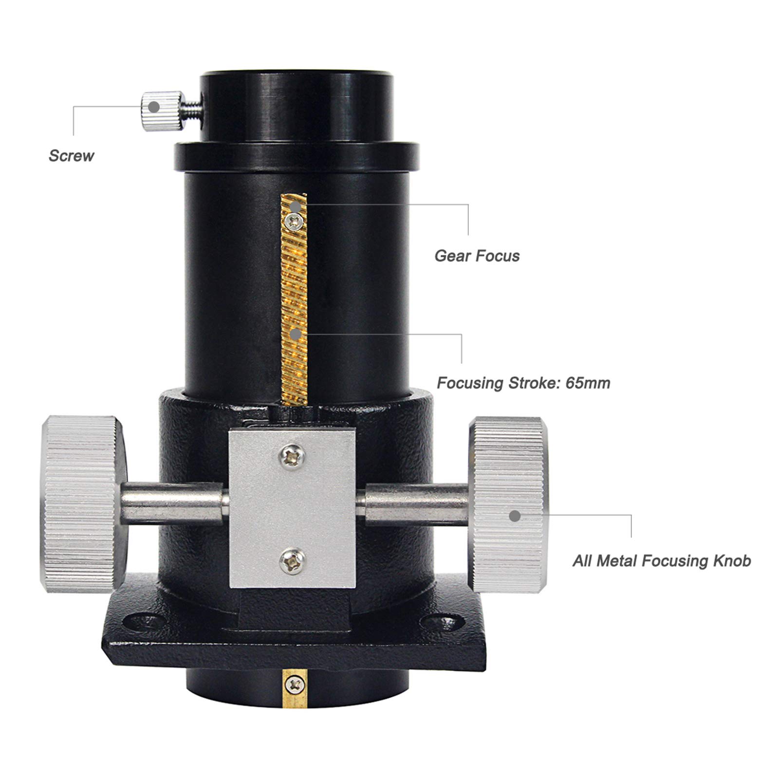 SVBONY SV181 Rack and Pinion Focuser, 1.25 inch, Newtonian Reflector Focuser for Newtonian Reflector Telescope