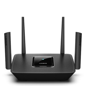 linksys ac3000 smart mesh wi-fi router for home networks, mu-mimo tri-band wireless gigabit mesh router, fast speeds of up to 3.0 gbps, coverage of up to 3,000 sq ft, up to 25 devices mr9000 (renewed)