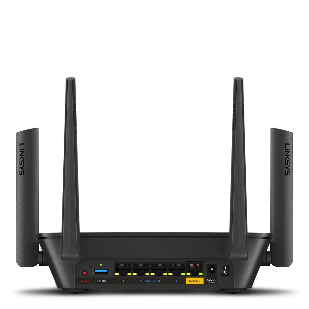 Linksys AC3000 Smart Mesh Wi-Fi Router for Home Networks, MU-MIMO Tri-band Wireless Gigabit Mesh Router, Fast Speeds of up to 3.0 Gbps, Coverage of up to 3,000 Sq Ft, Up to 25 Devices MR9000 (Renewed)