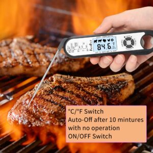 Neoikos Digital Meat Food Thermometer - 2~3S Instant Read Cooking Thermometer, Backlight, Built-in Magnet, Calibration, Foldable Probe for Kitchen Deep Fry BBQ Grill Roast Turkey