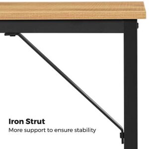 VASAGLE Computer Desk, Gaming Desk, Home Office Desk, for Small Spaces, 19.7 x 39.4 x 29.5 Inches, Industrial Style, Metal Frame, Honey Brown and Black ULWD041B05V1