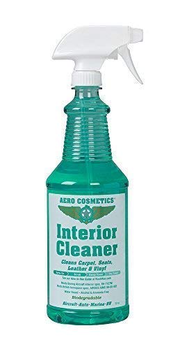 Aero Cosmetics Interior Cleaner, Carpet Cleaner, Seat Cleaner, Fabric Cleaner, Cleans Carpets, Seats, Leather, Upholstery and Vinyl, Aircraft Quality 32oz Kit