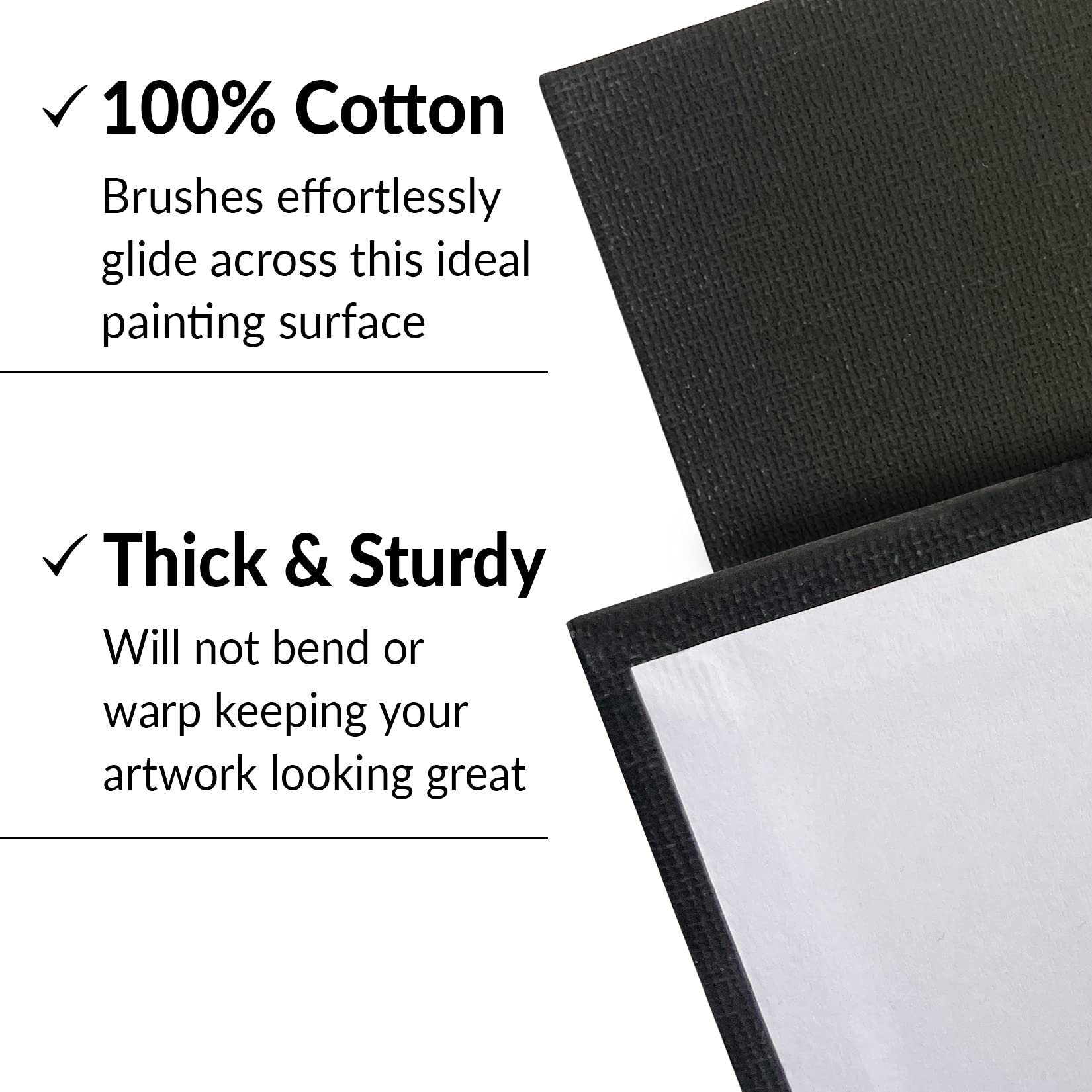 Black Canvas for Painting Bulk 20 Pack Small Canvases for Painting Boards Blank Canvas for Painting 8x10 Art Canvas Panels for Paint for Artists Gesso Primed for Oil, Acrylic, and Watercolor