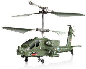 poco divo apache ah-64 helicopter rc flight infrared 3ch ah64 s109 gyro military aircraft model s109g