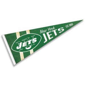 New York Jets Throwback Vintage Retro Pennant Flag