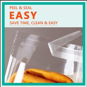 iMailer - 200 Pcs - 3" x 5" Clear Small Cellophane Bags - Self Sealing Cello Plastic Bags for Bakery, Cookies, Photo, Jewelry, Party Favors