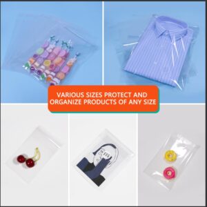 iMailer - 100 Pcs - 6" x 9" Clear Plastic Cellophane Bags - Resealable Self Sealing Cello Bags for A7 A8 A9 Cards & Envelopes, Photo, Prints, Candies