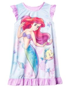 disney girls' little mermaid nightgown, under the water 2, 3t