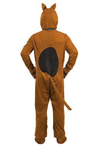 Fun Costumes Scooby Doo Costume for Adults, Brown Dog Jumpsuit for Movie Character Cosplay, Dress-Up Parties & Halloween Small