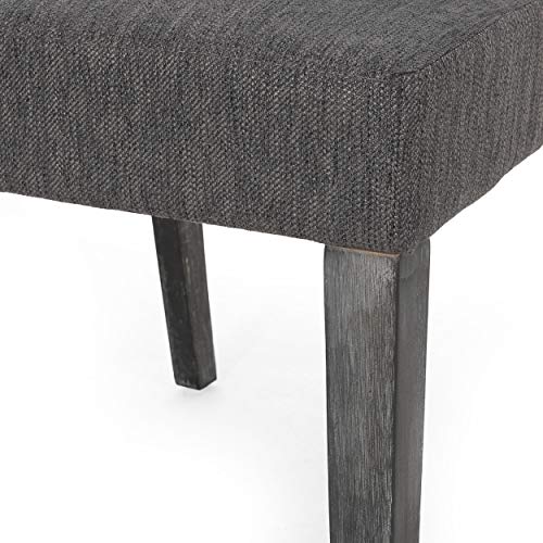 Christopher Knight Home Kuna Contemporary Upholstered Dining Chair (Set of 2), Charcoal, Gray