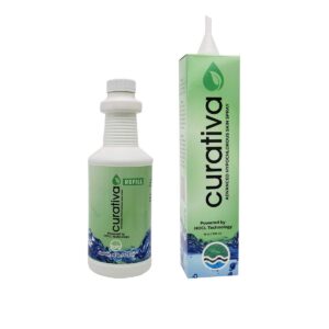 Curativa Bay - .02% Hypochlorous Skin Spray for Clear Skin - New Bundle - 8 Oz Mist Plus 16 Oz Refill (24 Oz)