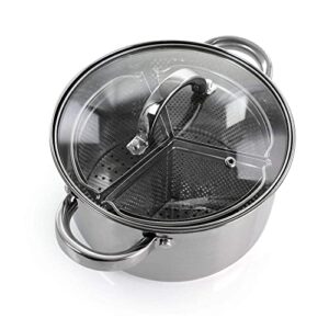 oster dutch oven, stainless steel, 4 qt, with lid and 3 section dividers, gibson, sangerfield, 128612.05