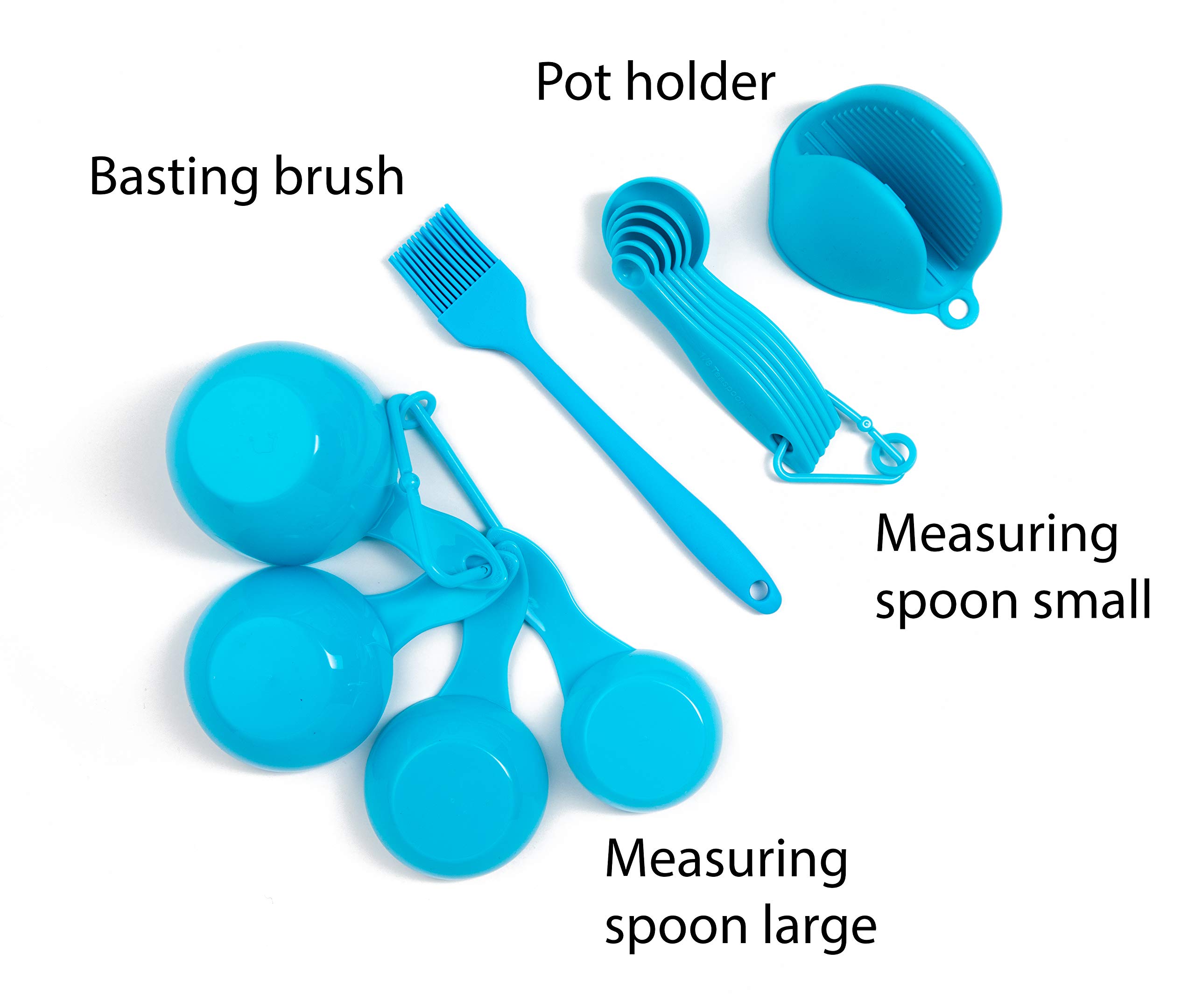 Kitchen Cooking Utensils Set Silicone with Stainless Steel handle Includes Cooking Spoon Spatula Tong Turner Whisk Ladle For Nonstick Cookware Dishwasher Safe BPA-Free