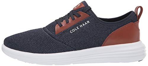 Cole Haan mens Grandsport Journey Knit Sneaker, Navy Ink/Woodbury/Optic White, 11 US