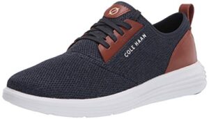 cole haan mens grandsport journey knit sneaker, navy ink/woodbury/optic white, 10 us