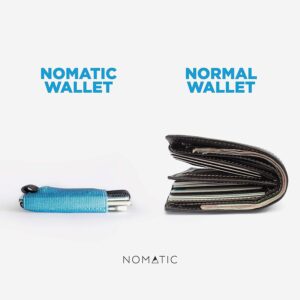 NOMATIC Minimalistic Wallet for Men and Women - Slim Wallet Fits In Front Pocket - Holds 4-15 Cards - Hidden Cash Holder and Key Holder Pocket (Black)