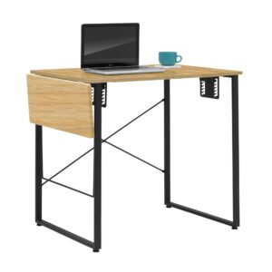 Sew Ready Dart Wood/Metal Multipurpose Machine Table Workstation Desk with Folding Top for Crafts, Sewing, Computers, Laptops, Games, Graphite/Ashwood, 41W