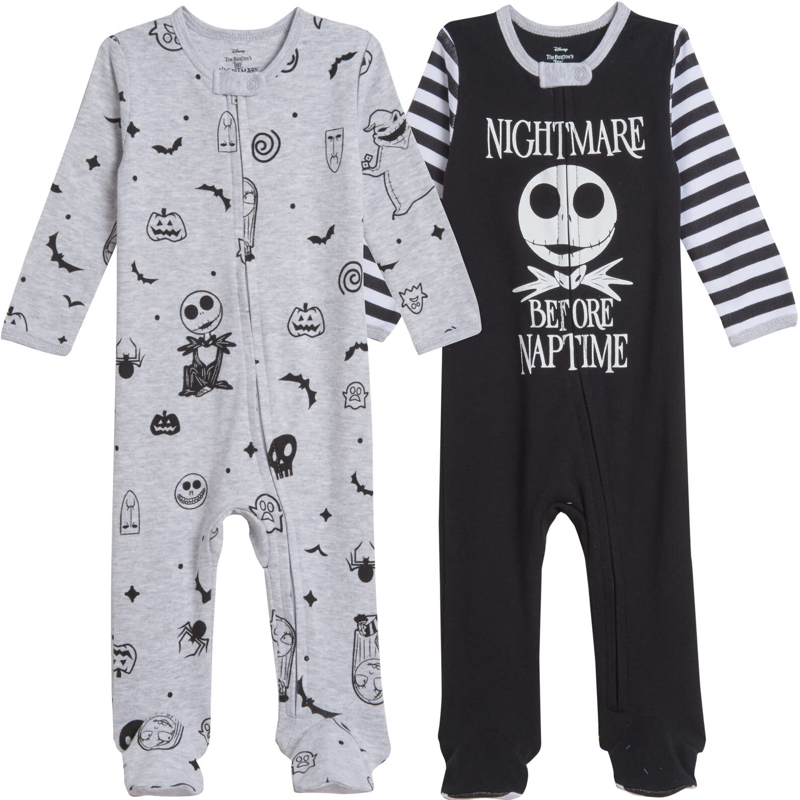 Disney Nightmare Before Christmas Newborn Baby Boys Footed Coverall Newborn