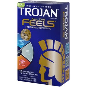 Trojan All The Feels Latex Condoms, 10CT