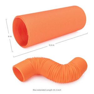 Niteangel Small Pet Fun Tunnel, 39 x 4 inches - Fit Adult Ferrets and Rats (Orange)