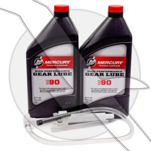 mercury marine mercruiser high performance gear lube quart 92-858064k01 & pump kit